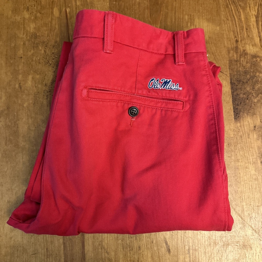 Ole Miss‎ Rebels University Of Mississippi Khaki By Dockers 32x32 (32x31.5) Red